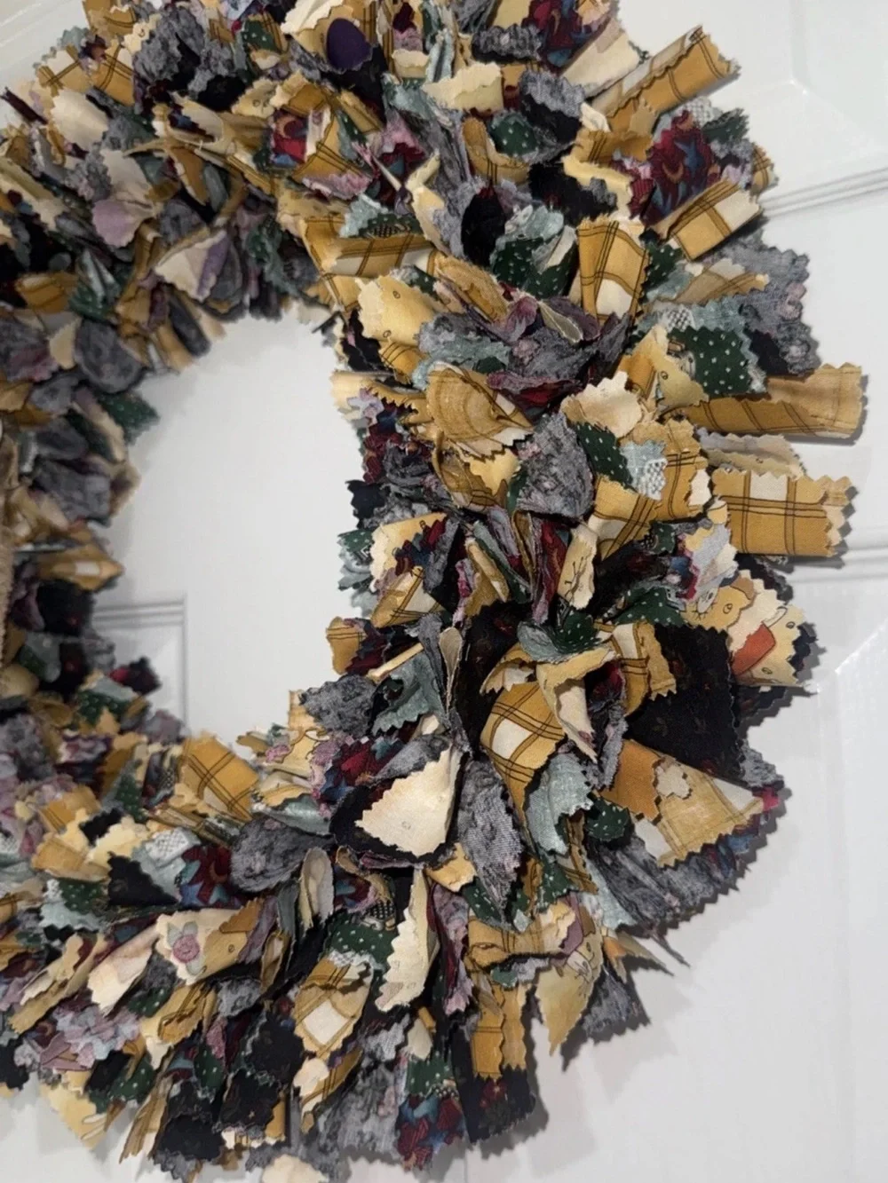 Handmade Rag Wreath Grandmacore Cottage Eclectic 